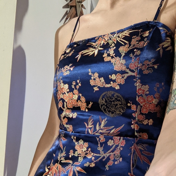 SHEIN Dresses & Skirts - Royal blue floral party dress